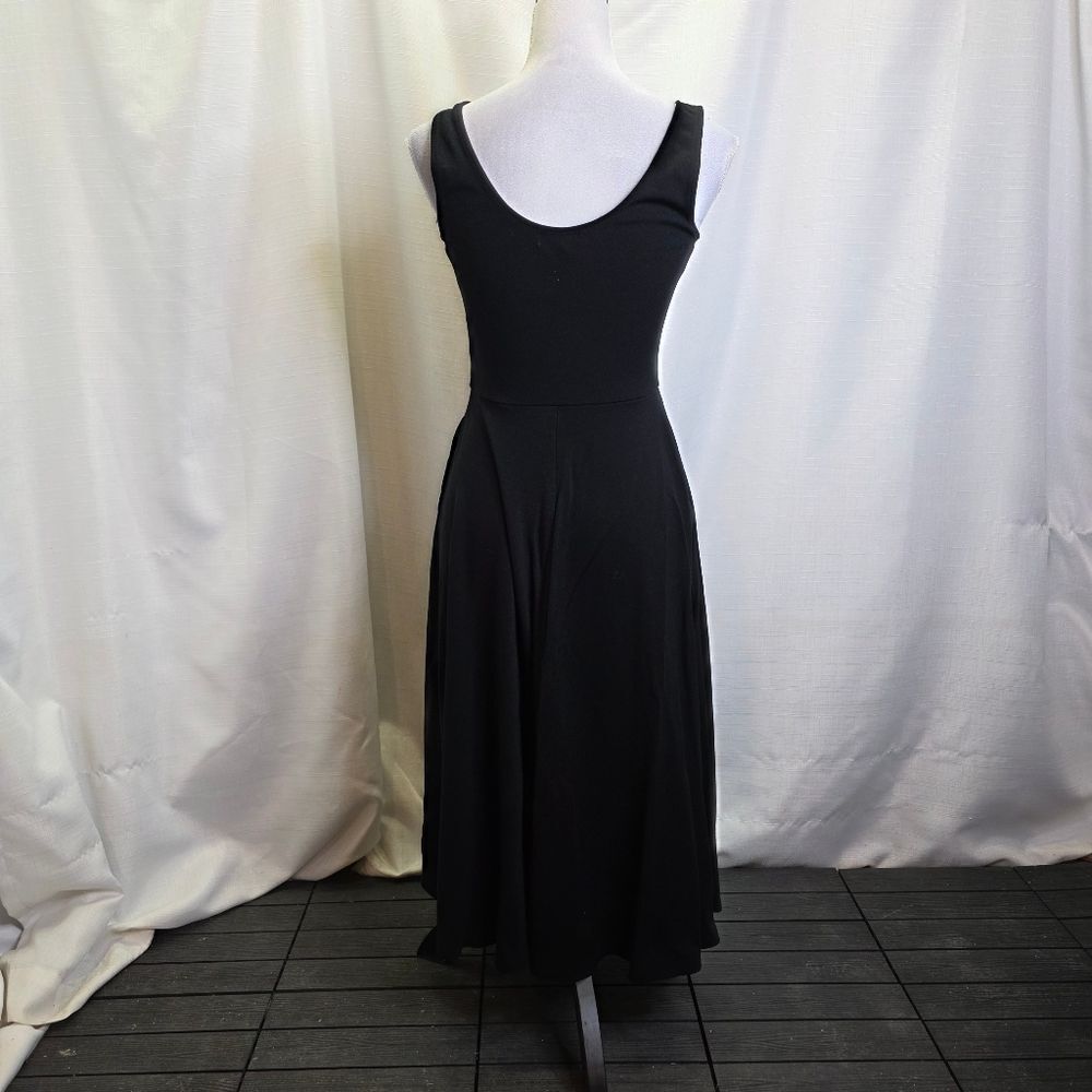 Leith Black Fit and Flare Sleeveless Midi Dress Size Medium - Picture 7 of 9